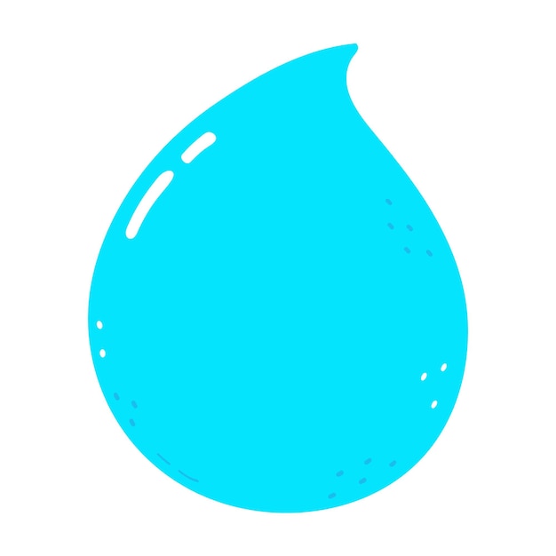 Cute funny water drop character