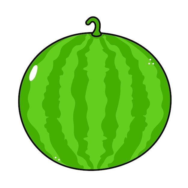 Cute funny watermelon character