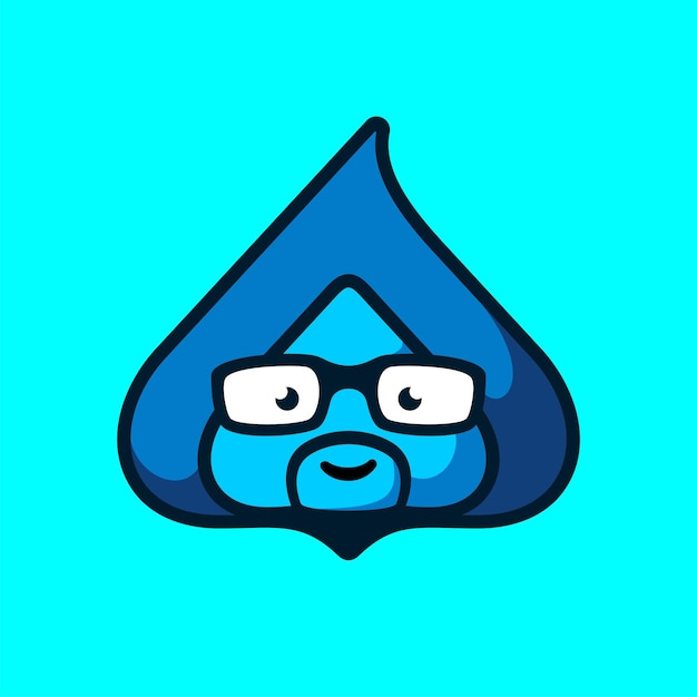 Cute genie mascot cartoon character , flat design style