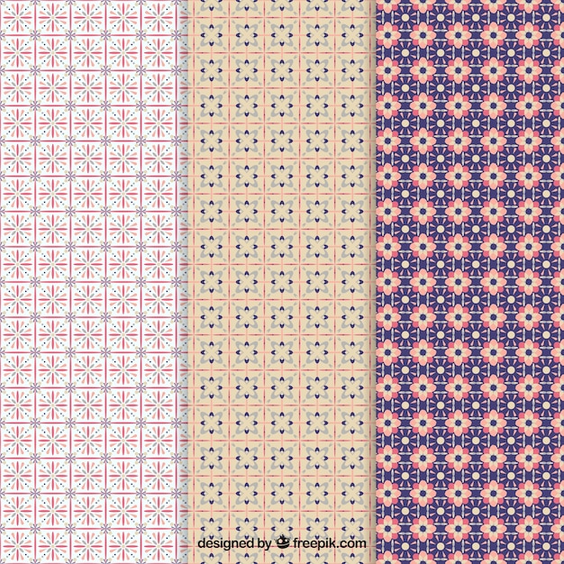 Cute geometric pattern set