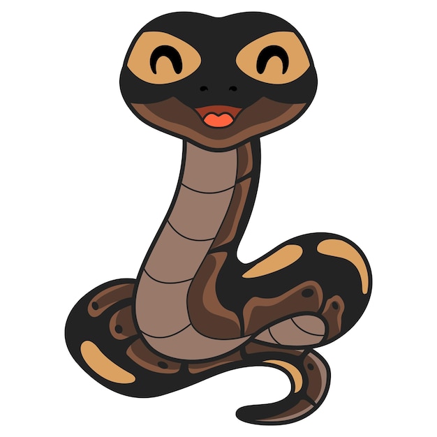 Cute ghi mojave ball python cartoon