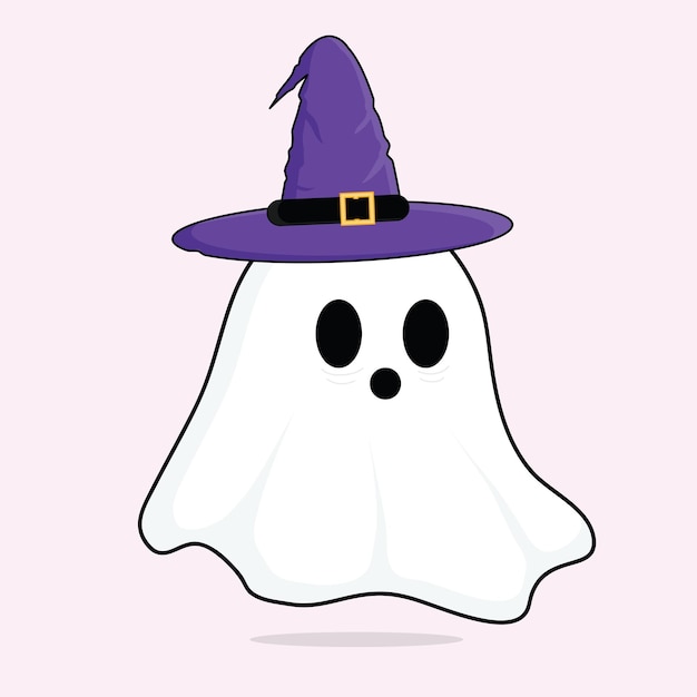 Cute ghost cartoon spooky character casper