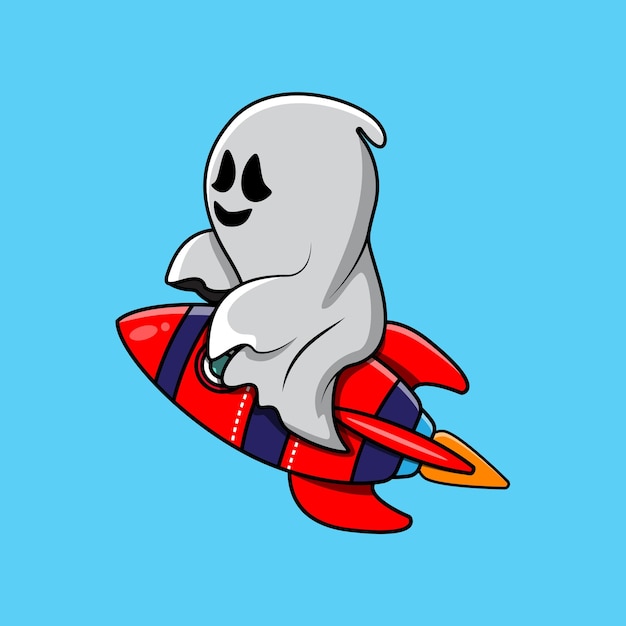 Vector cute ghost character design