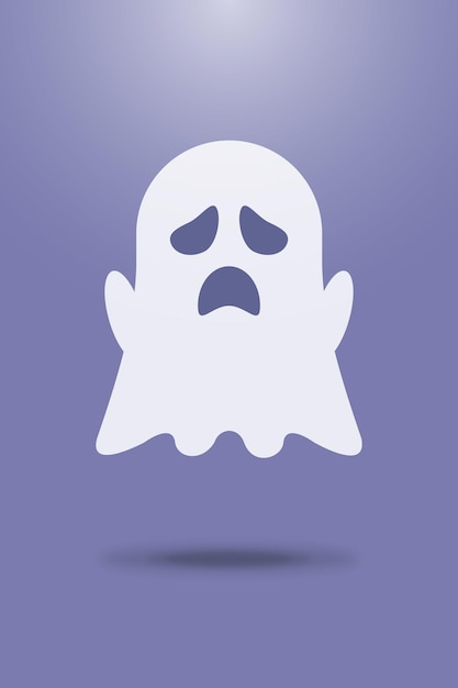 Cute ghost flat design vector vector illustration