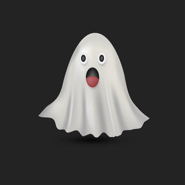 Симпатичная иллюстрация дизайна хэллоуина призрака