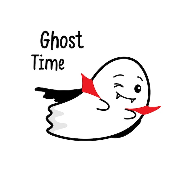 cute ghost in halloween vampire costume