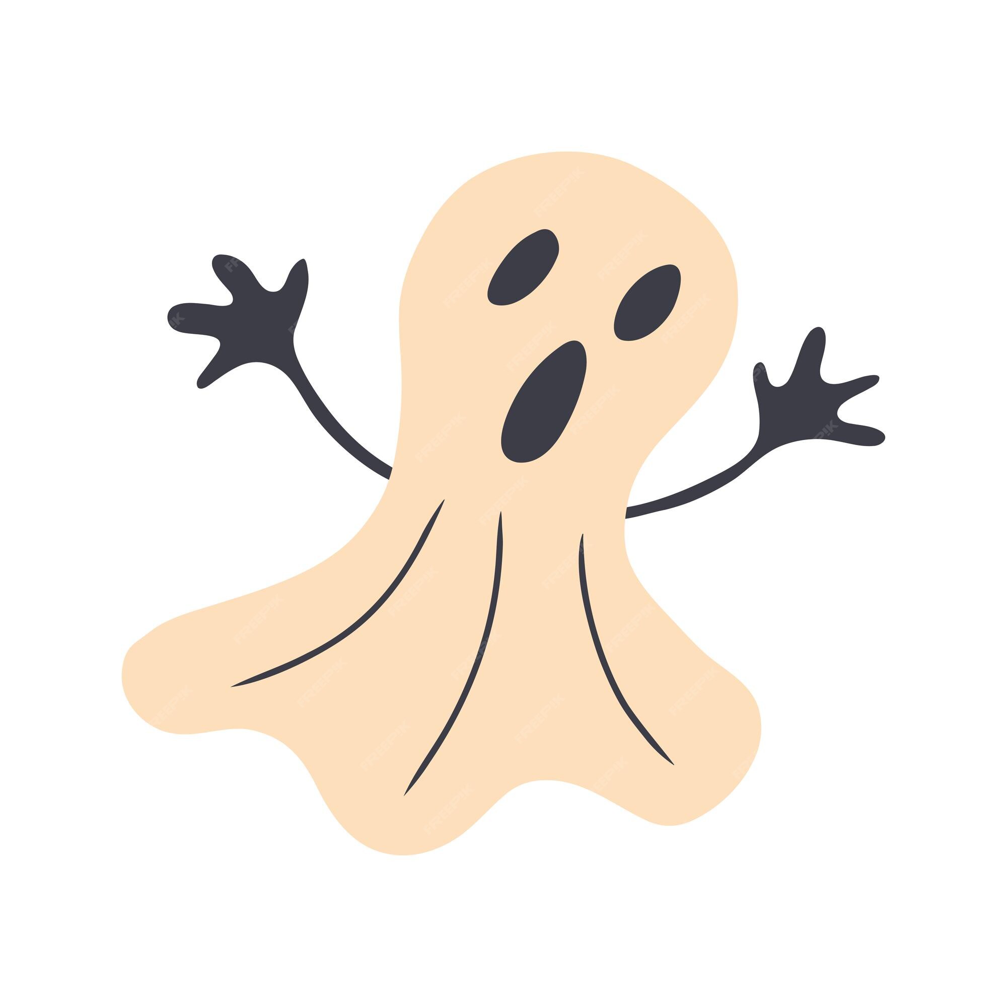 Cute ghost isolated halloween concept Royalty Free Vector