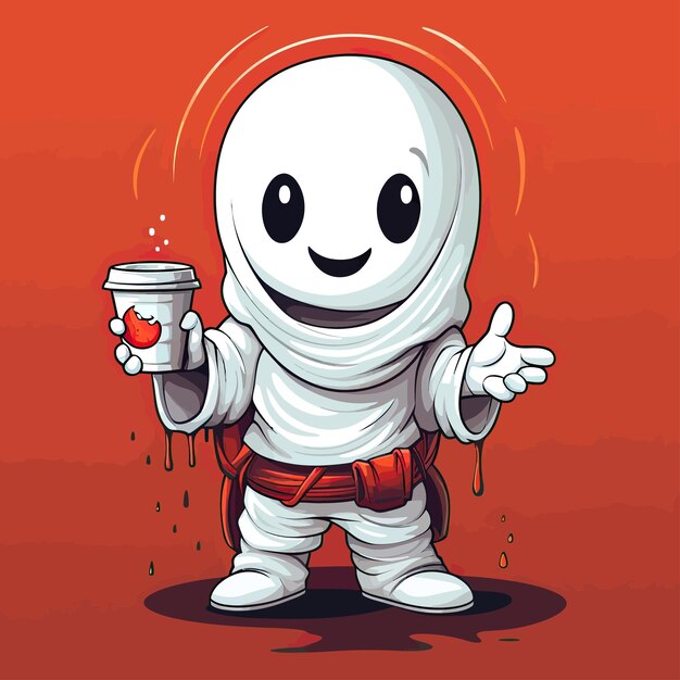 Vector cute ghost marvel hero