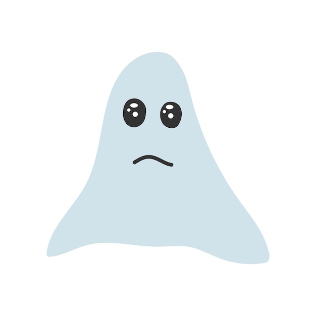 Vector cute ghost on a white background