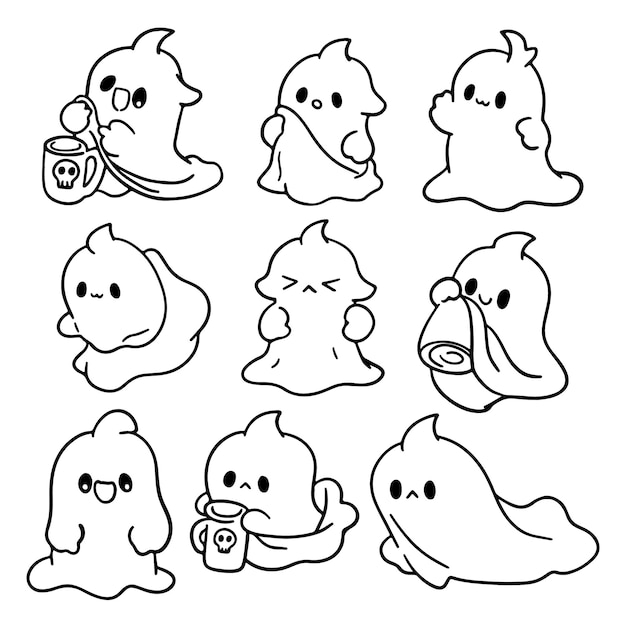 Vector cute ghost