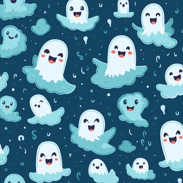 Cute ghosts pattern