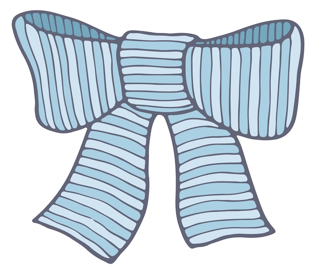 Cute gift bow blue stripe pattern decoration