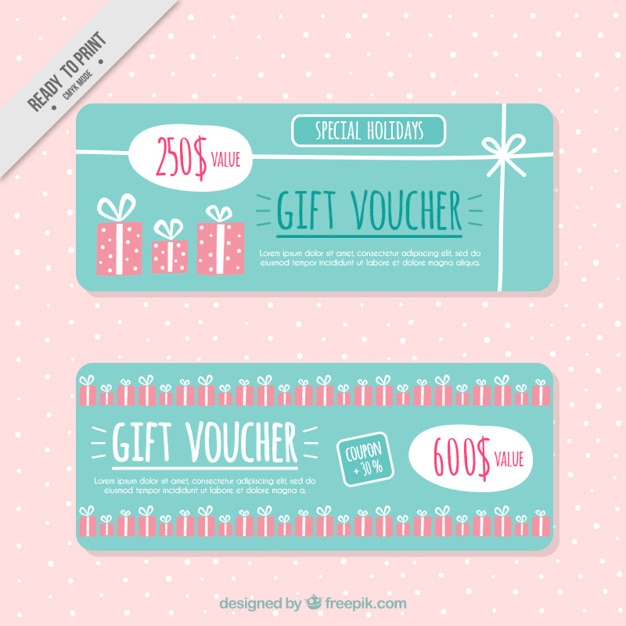 Cute gift coupons