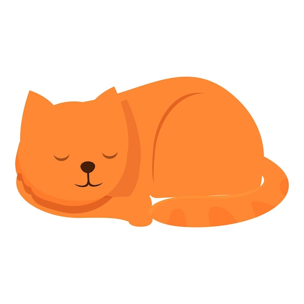 麗な赤いタビー猫が静かに巻きこもって眠っています