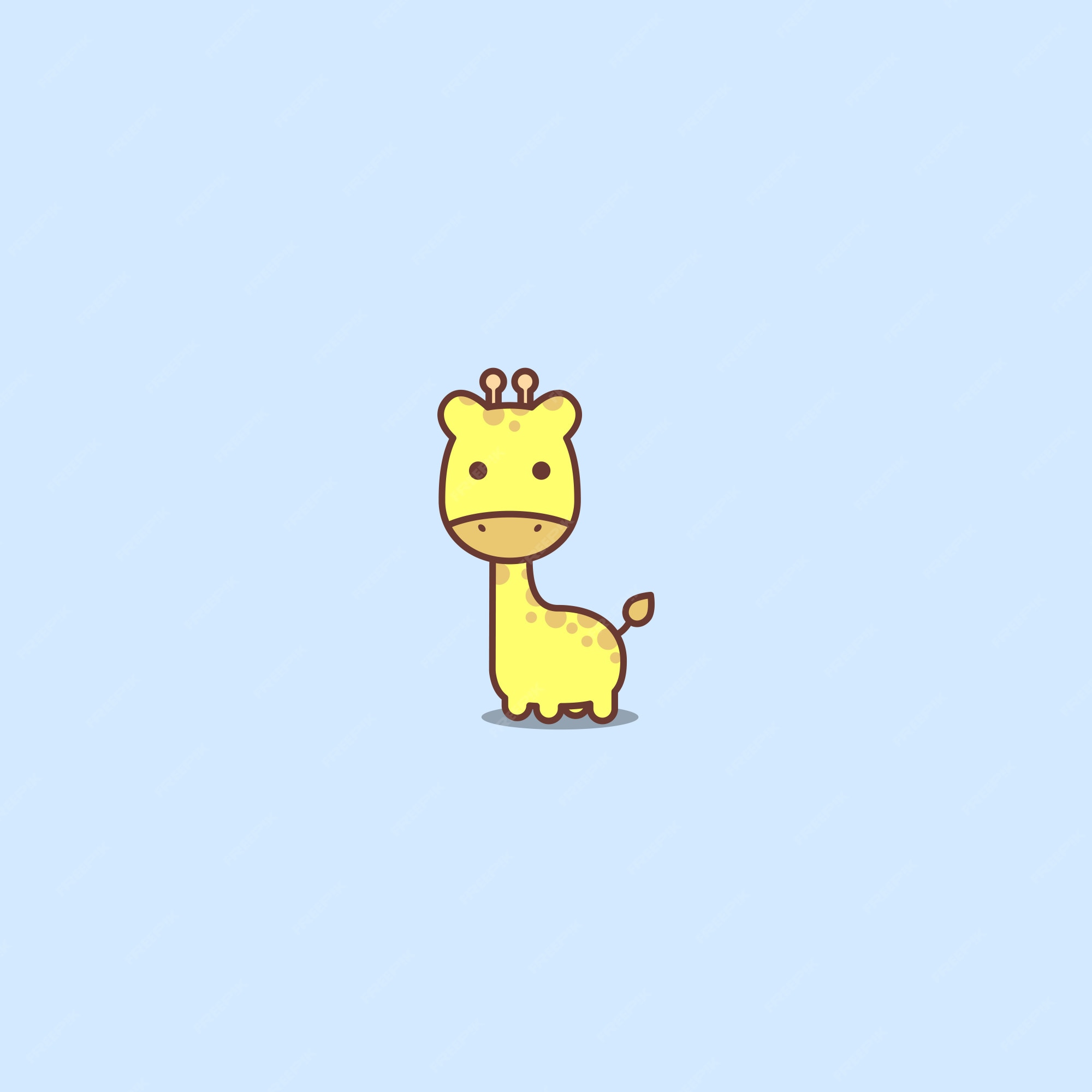 Premium Vector | Cute giraffe cartoon icon Premium Vector | Cute giraffe cartoon icon