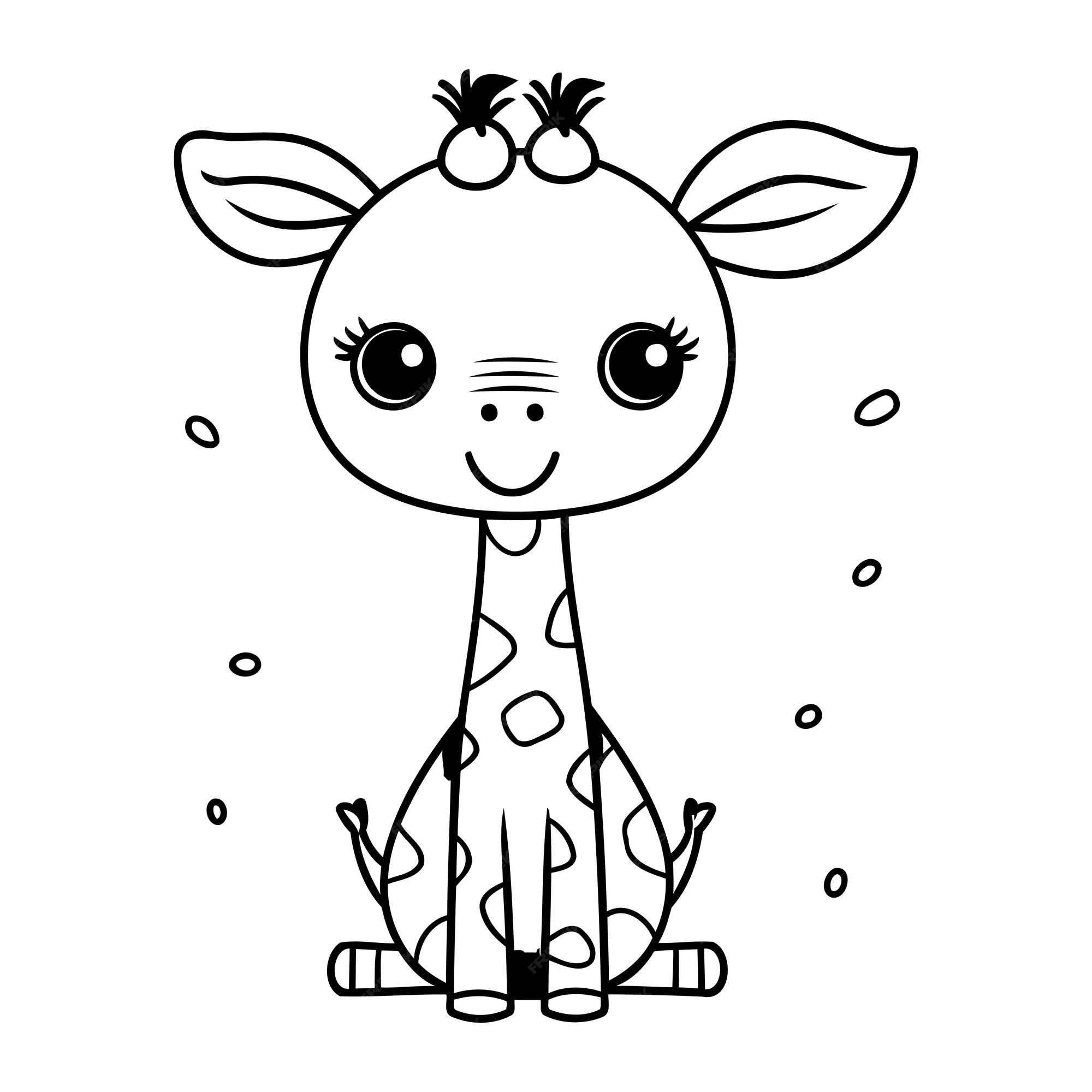 Cute Giraffe Cartoon Hand Drawn Style Stock Vector Cr - vrogue.co