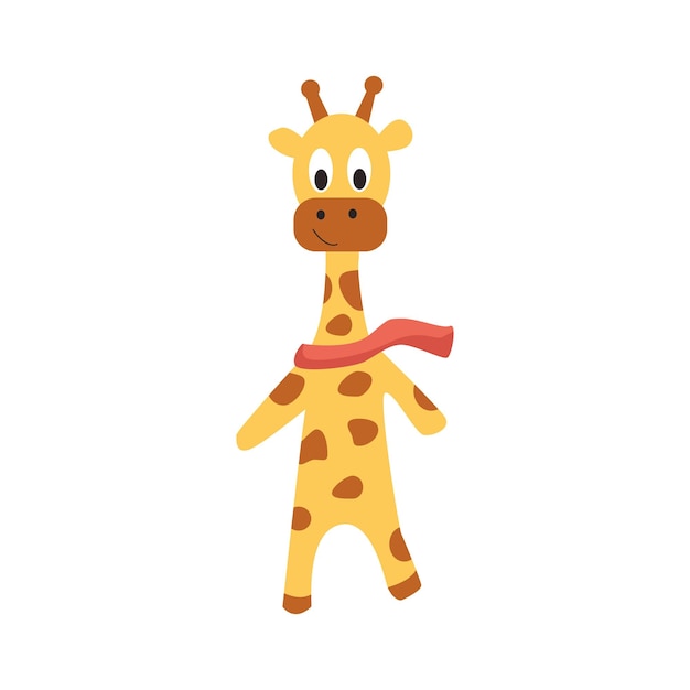 Вектор Симпатичный жираф. его можно использовать для печати на футболках, дизайне детской одежды, пригласительных билетах для