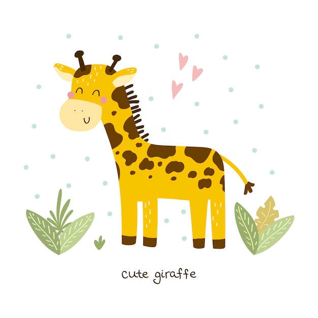 Cute giraffe print for kids