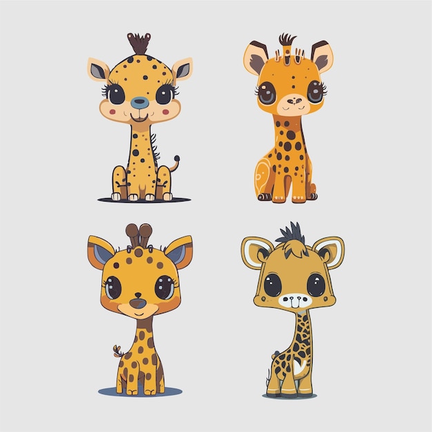 cute giraffe vector