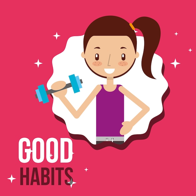 cute girl activity lifestyle good habits