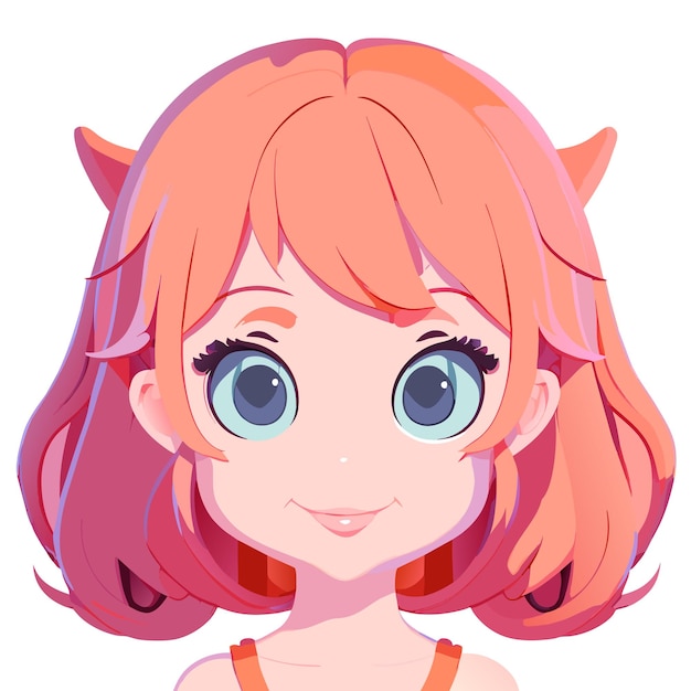Vector cute girl cartoon character vector design