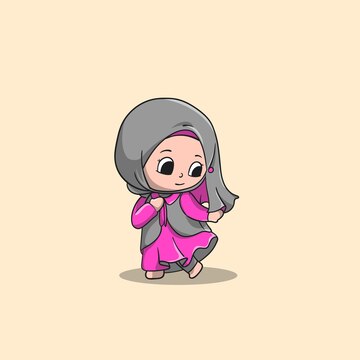 Hidden face dp  Girl cartoon, Hijab cartoon, Islamic cartoon