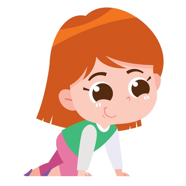cute girl playing