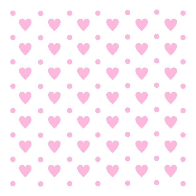 cute girly background pattern with pink hearts