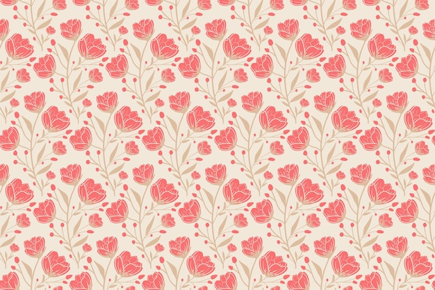 Vector cute girly seamless pattern background