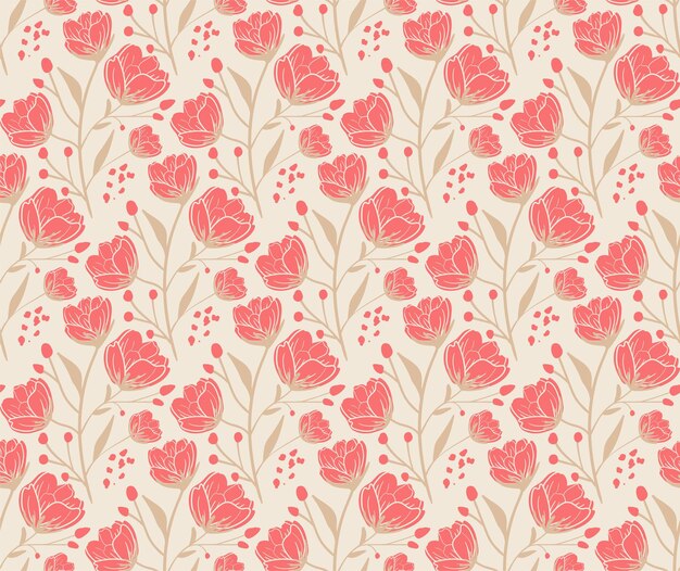 cute girly seamless pattern background