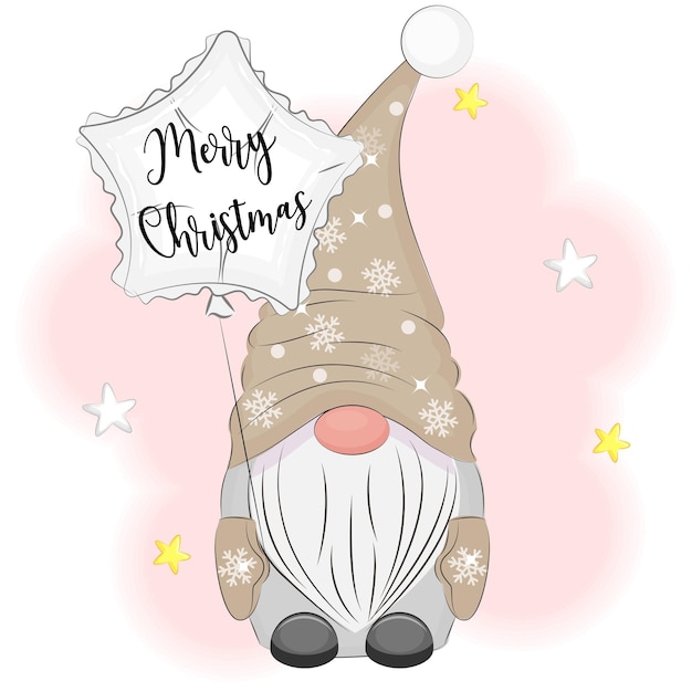 バルーン クリスマス ベクトル イラストかわいい gnome