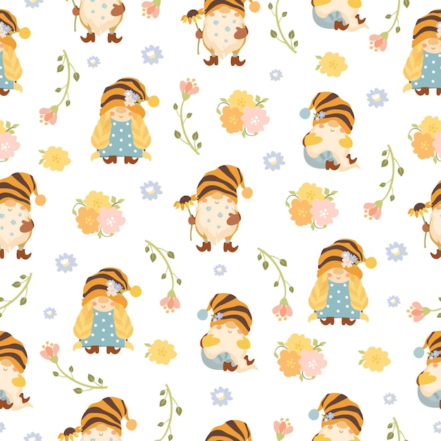 cute gnomes pattern