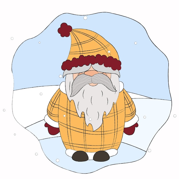 cute gnomes, Santa's helpers, Christmas illustration with gnomes, ready-made banners