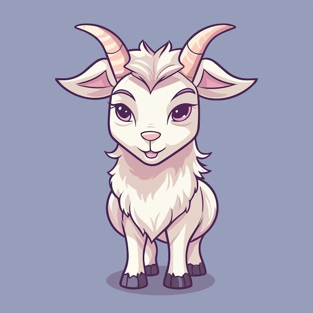 Cute Goat Cartoon Character Perfect for Children039s Farmthemed Designs and Educational Materials