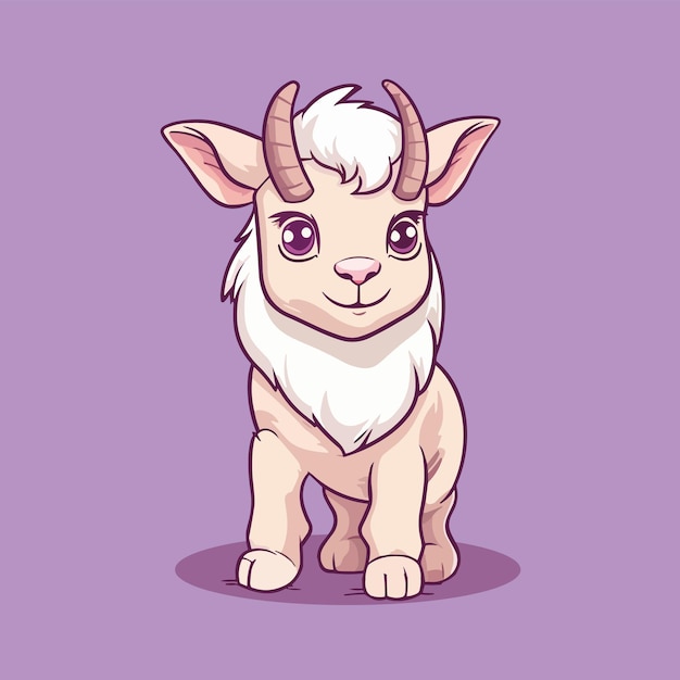 Cute Goat Cartoon Character Perfect for Children039s Farmthemed Designs and Educational Materials