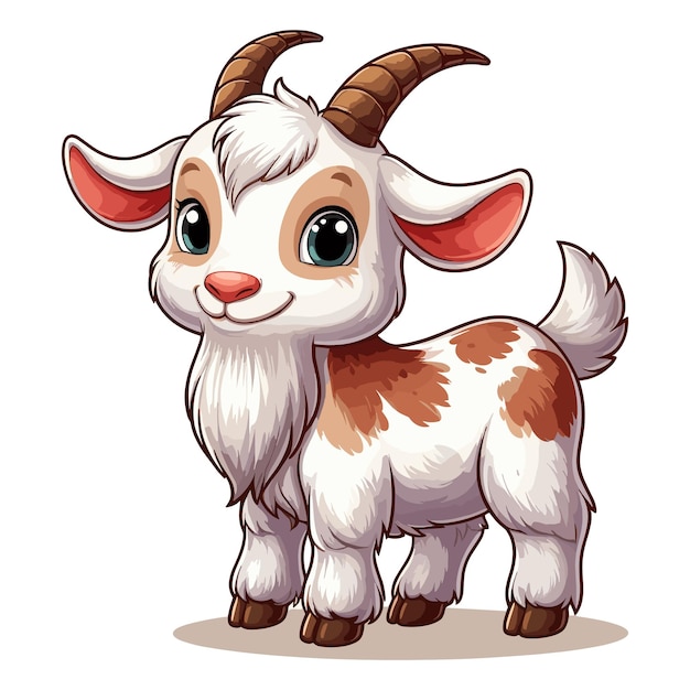 Premium Vector | Cute goat vector cartoon illustration