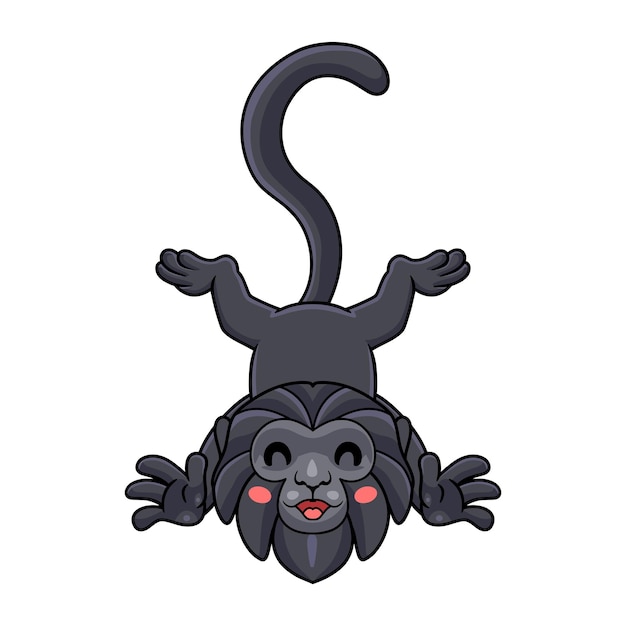 Vector cute goeldi's monkey cartoon posing