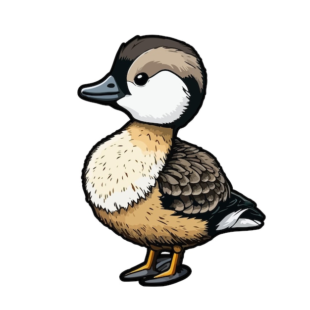 Cute goose cartoon style