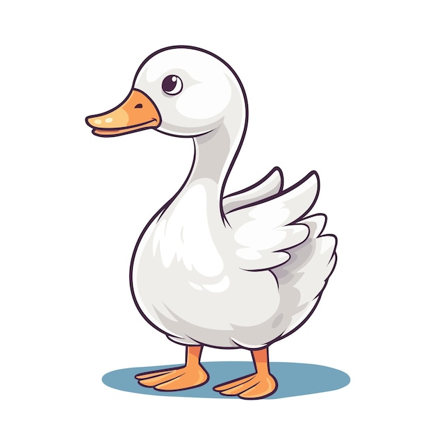 Premium Vector | Cute Goose Vector Cartoon Character