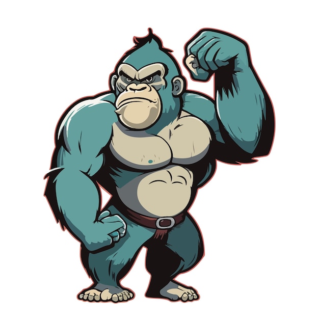 Cute gorilla cartoon style