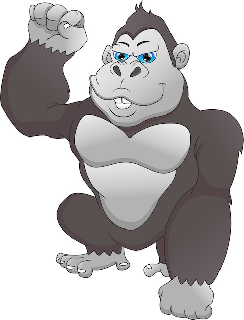 Cute gorilla cartoon