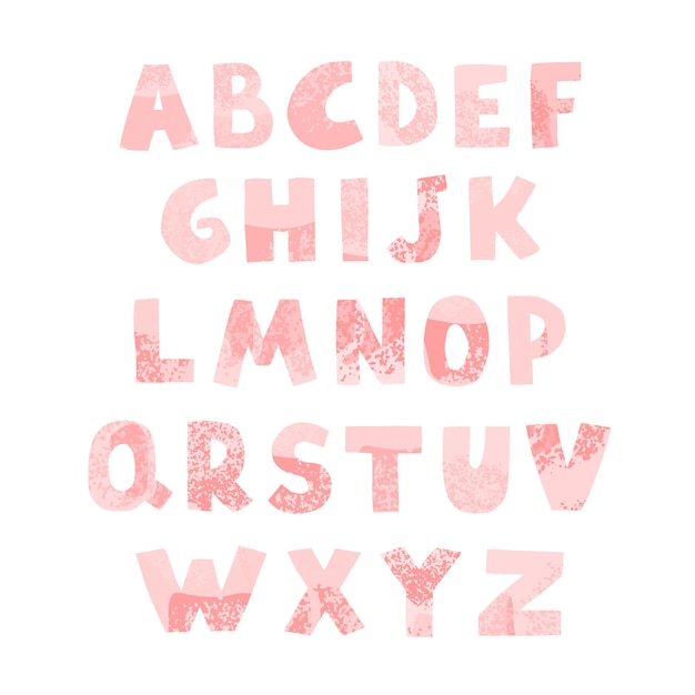 Cute graphic colorful alphabet for kids for your design for greeting cards nursery poster card