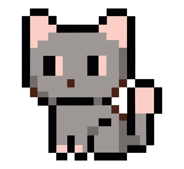 Vector cute gray cat