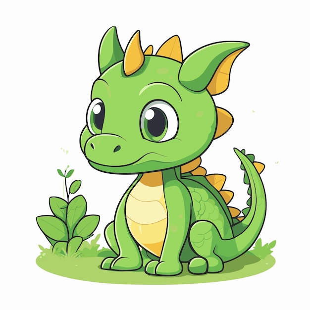 Милый зеленый дракон