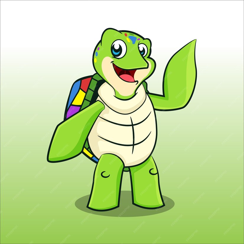 premium-vector-cute-green-turtle-mascot-kids-cartoon-character-with