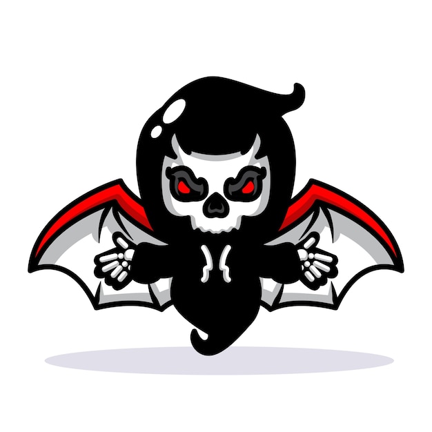 Cute grim reaper illustration