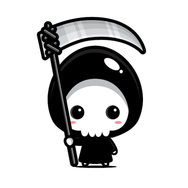 cute grim reaper vector design