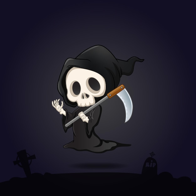 Cute grim reaper