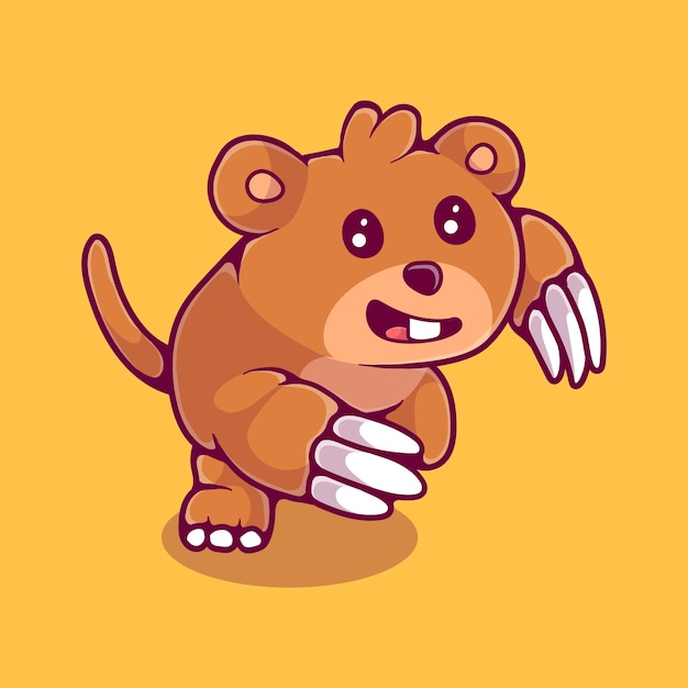 Cute groundhog illustration groundhog day