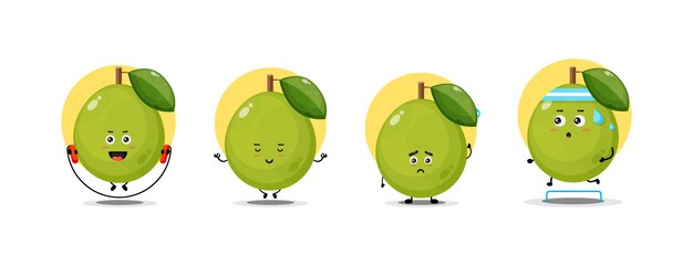 Simpatica collezione di personaggi guava